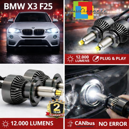 Kit Luci LED per BMW X3 F25 ANABBAGLIANTI H7 CANbus Bianco PURO 6500K 12000LM