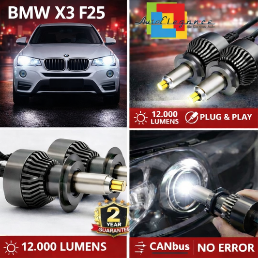Kit Luci LED per BMW X3 F25 ANABBAGLIANTI H7 CANbus Bianco PURO 6500K 12000LM