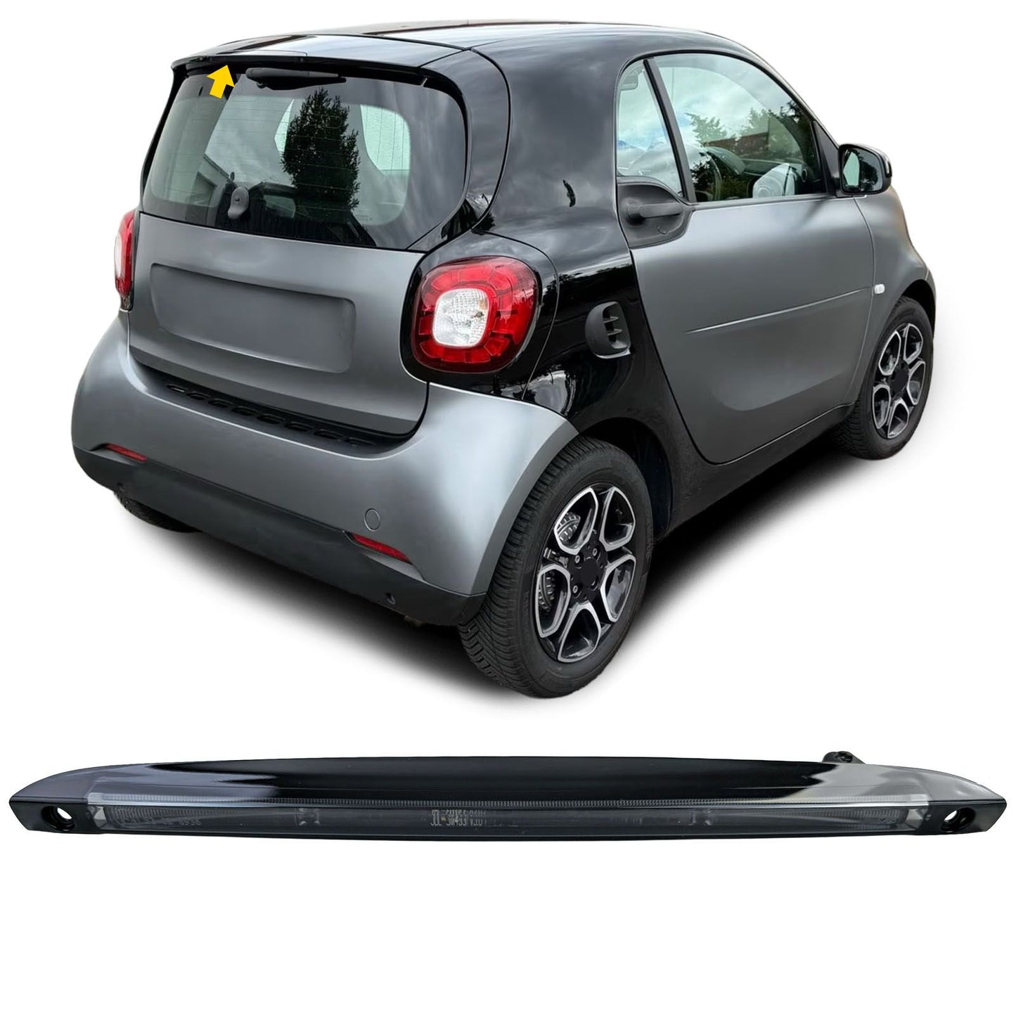 💫ART.4508 Terza Fari di Stop LED (Nero) per Smart ForTwo 453 Coupé 2014-2024💫
