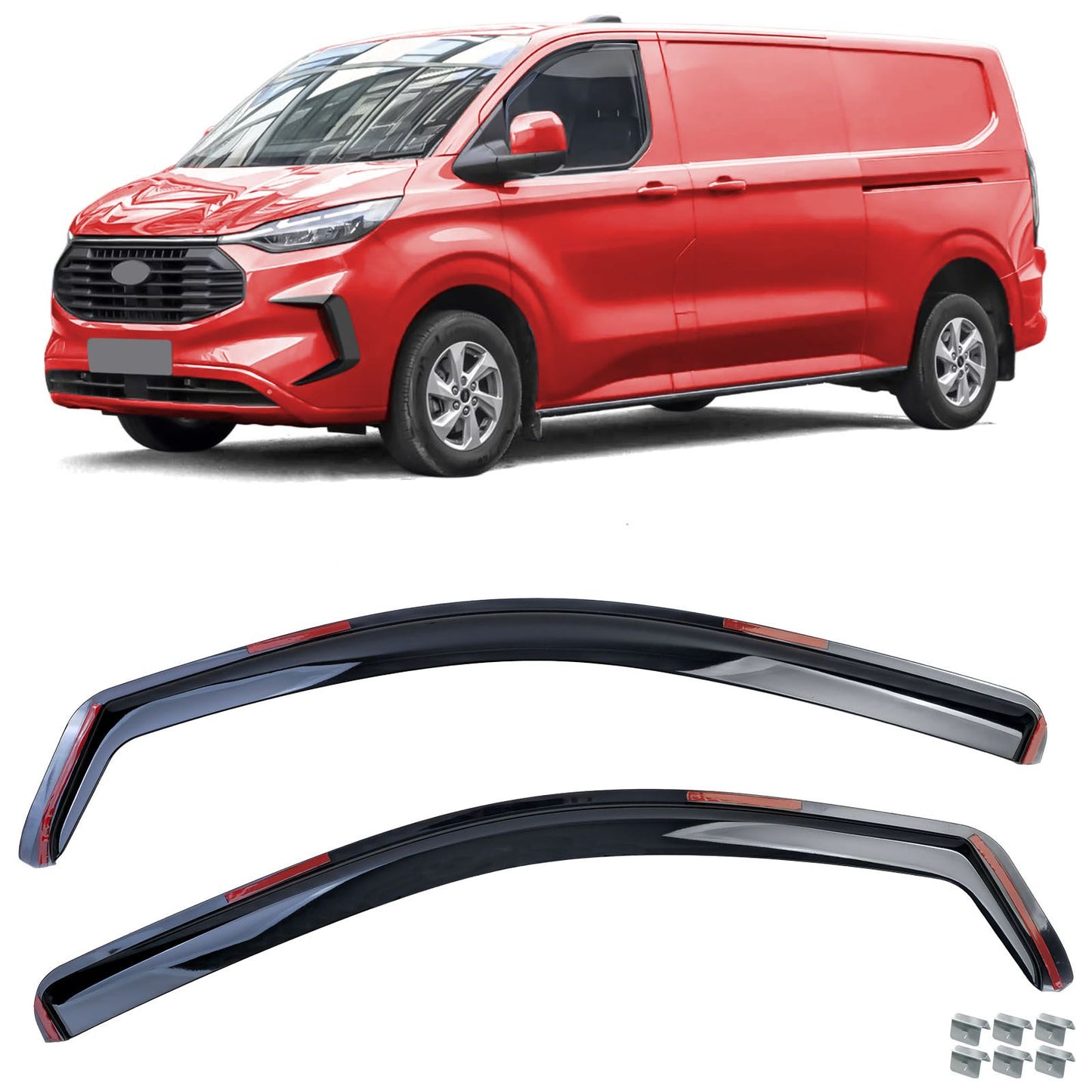 💫ART.4512 Deflettore Antivento e Antipioggia per Ford Transit Custom 2023💫