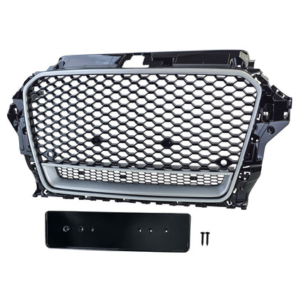 💫ART.3619 Griglia Sportiva nero lucido argento per Audi A3 8V 12-16💫