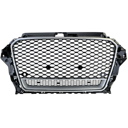 💫ART.3619 Griglia Sportiva nero lucido argento per Audi A3 8V 12-16💫