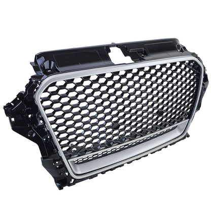 💫ART.3619 Griglia Sportiva nero lucido argento per Audi A3 8V 12-16💫