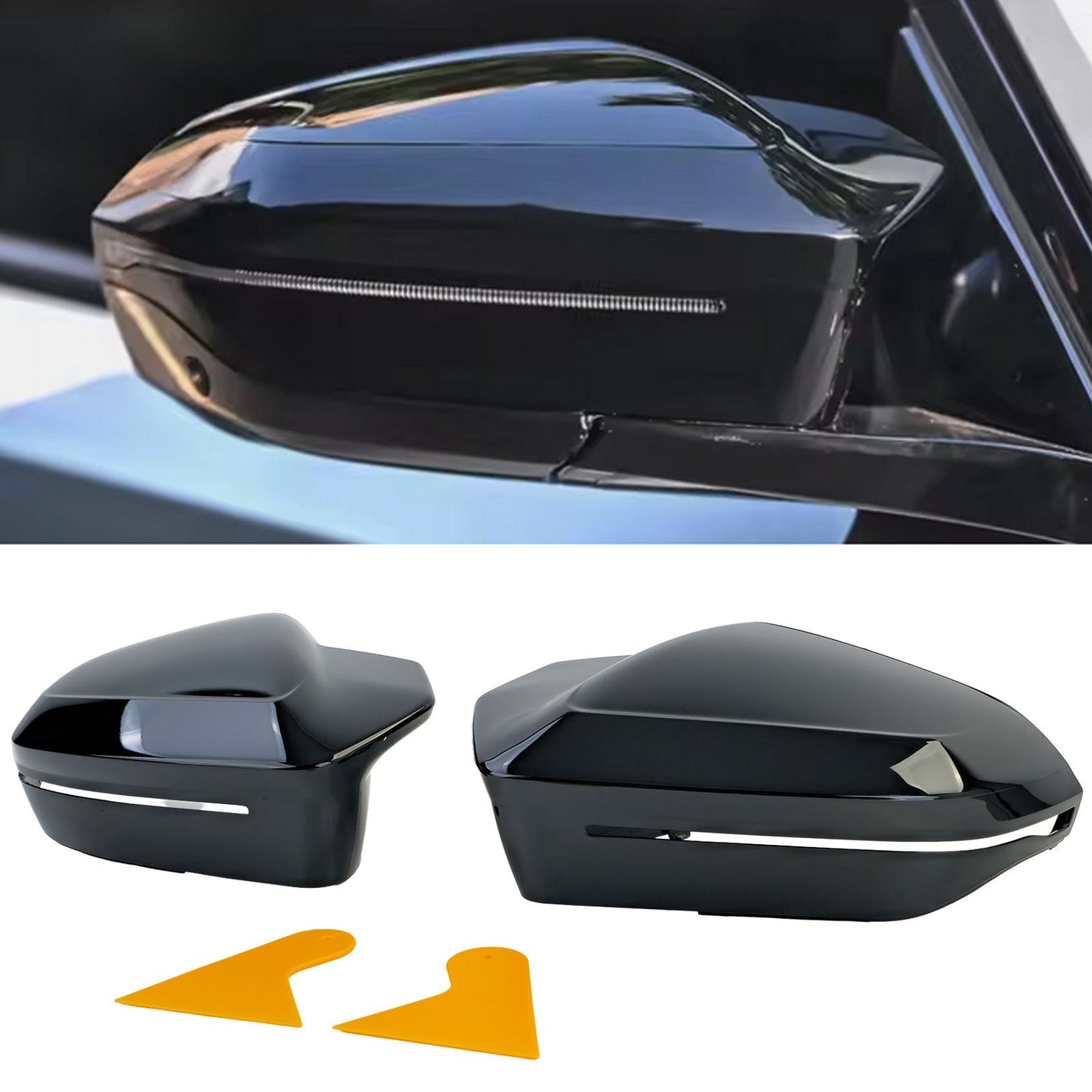 💫ART.4494 Set di Calotte Specchietti di Ricambio per BMW Serie 5 G60 G61 2023💫