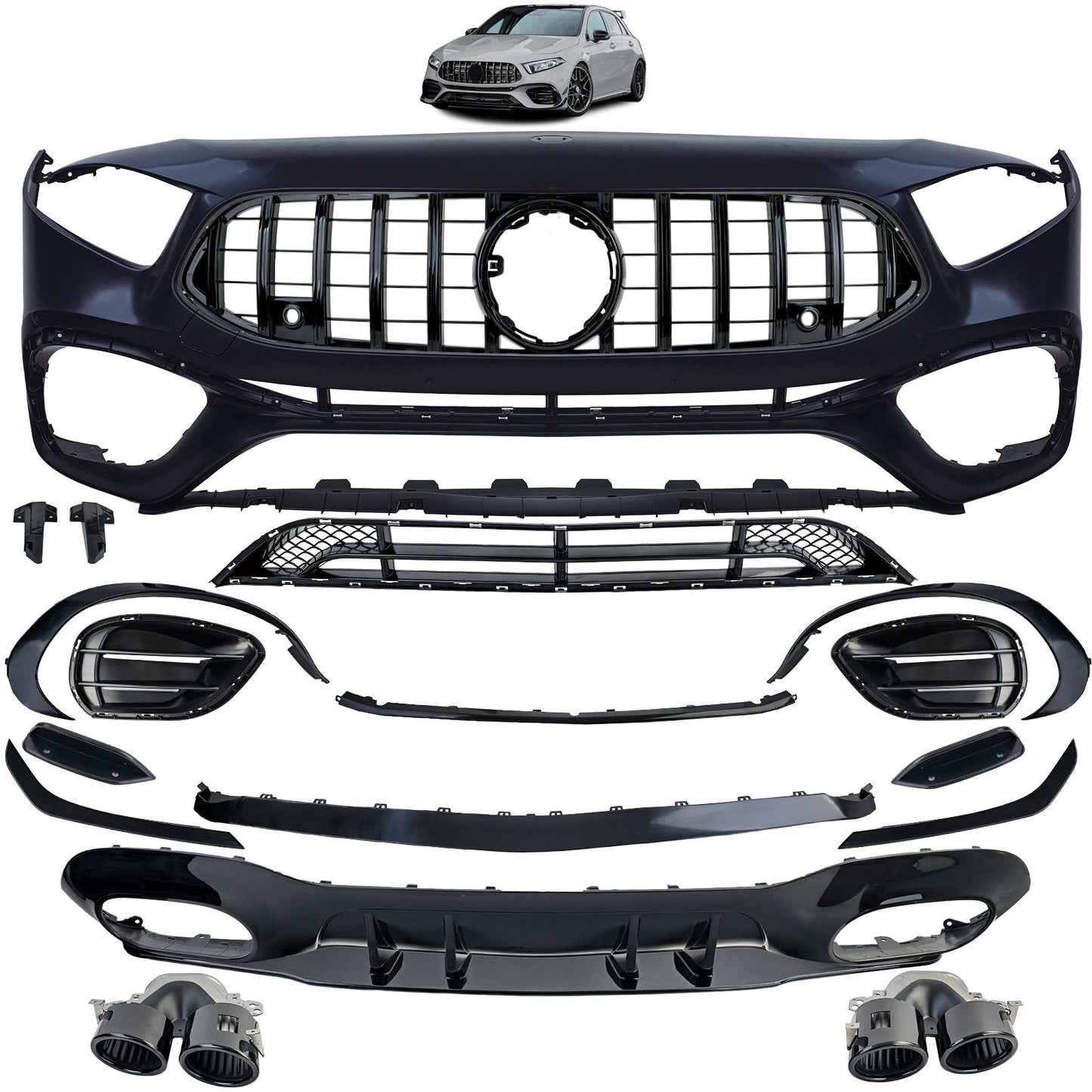 💫ART.8704 Bodykit Sportivo adatto per Mercedes Classe A W177 2018-2022💫