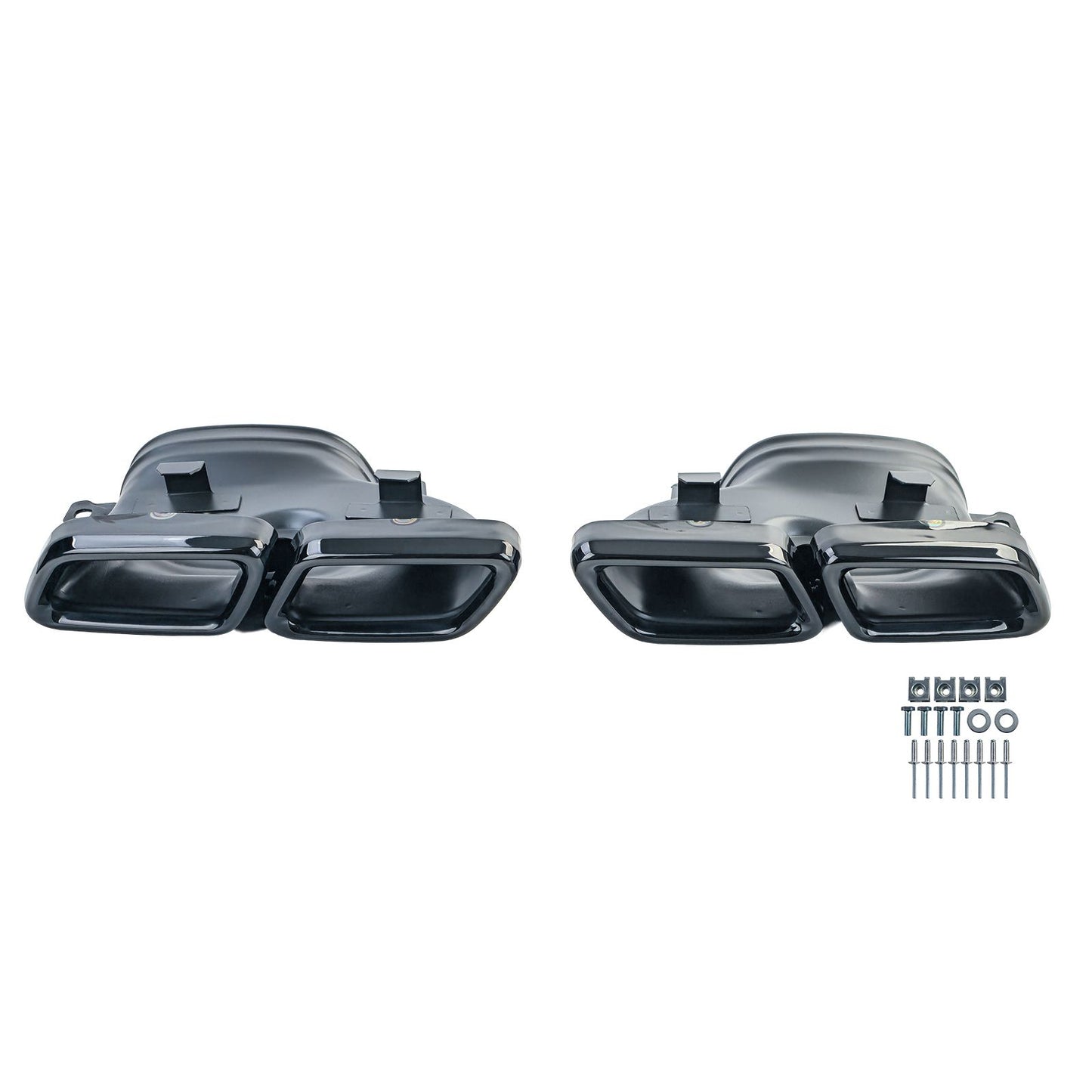 💫ART.8669 Diffusore Posteriore + Terminali di scarico neri per Mercedes GLC 15-19💫