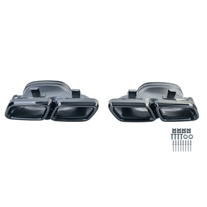 💫ART.8669 Diffusore Posteriore + Terminali di scarico neri per Mercedes GLC 15-19💫