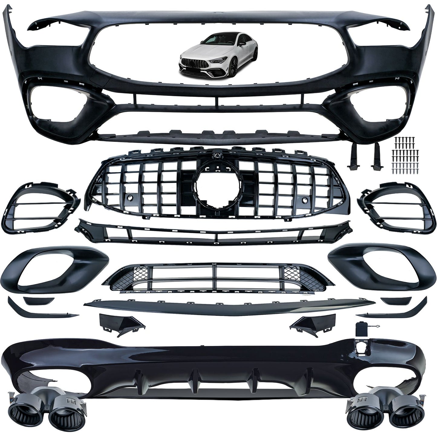 💫ART.8779 Bodykit adatto per Mercedes CLA C118 / X118 AMG look 2019+💫