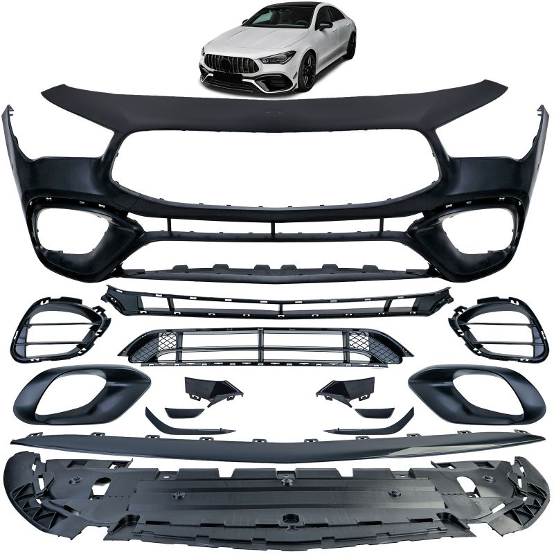 70 Paraurti sportivo anteriore con griglia compatibile con Mercedes CLA C118 X1