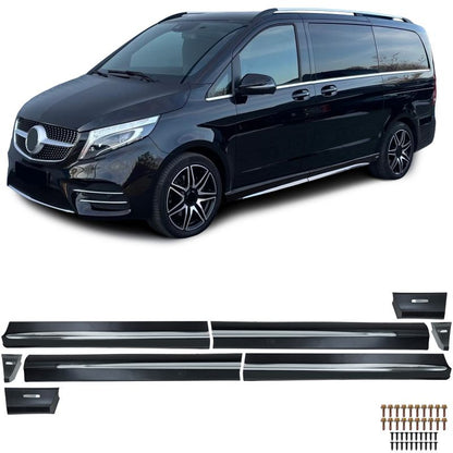 💕ART.5612 MINIGONNE MERCEDES  VITO W447 2014+ LONG + EXTRALONG  CHROME💕