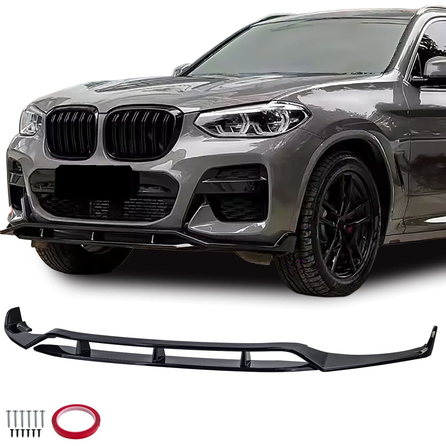 💫ART.3730 Splitter Performance Nero Lucido adatto per BMW X3 G01 2017-2021💫