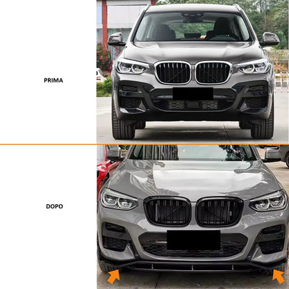 💫ART.3730 Splitter Performance Nero Lucido adatto per BMW X3 G01 2017-2021💫