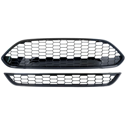 💫ART.4518 Set Griglia Radiatore ST (Nero Lucido) per Ford Fiesta 2013-2017💫
