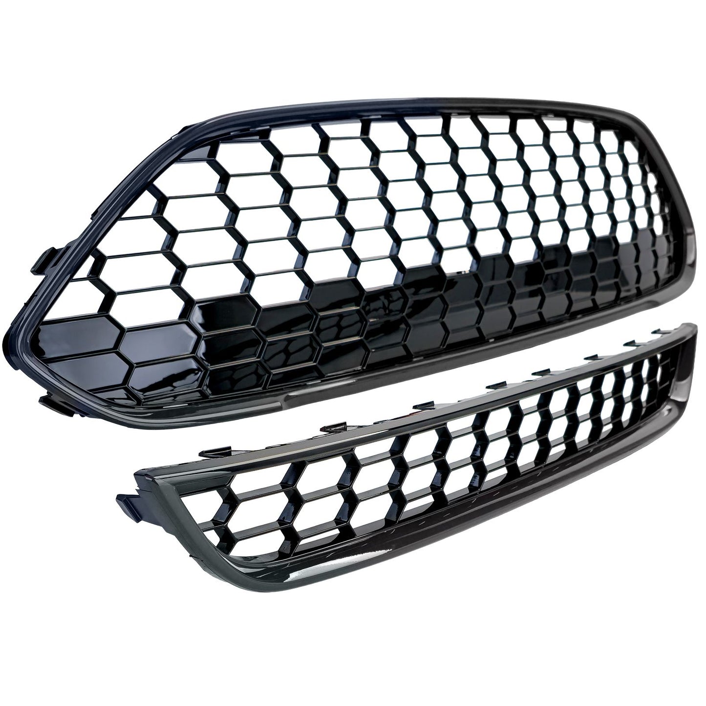 💫ART.4518 Set Griglia Radiatore ST (Nero Lucido) per Ford Fiesta 2013-2017💫