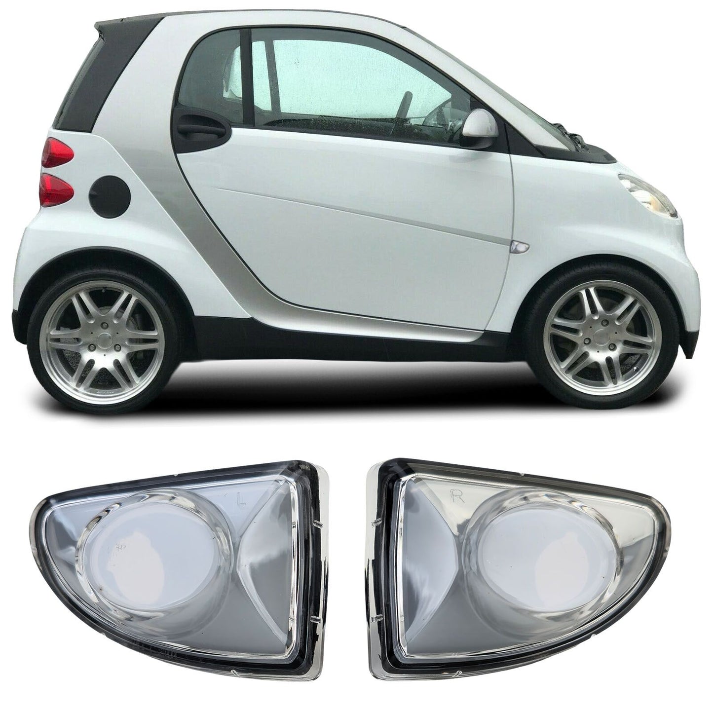 💫ART.4501 Set Indicatori Laterali (Bianco) per Smart ForTwo 451 2007-2015💫