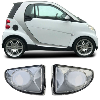 KIT FRECCE LATERALI BIANCHE TRASPARENTI PER SMART FORTWO 451 (2007-2015)