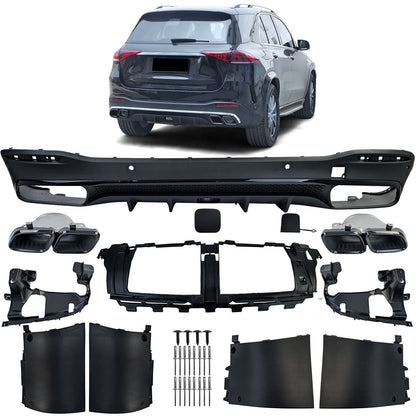 💫ART.7929 Diffusore + Terminali di Scarico per Mercedes GLE / GLS AMG-Line💫