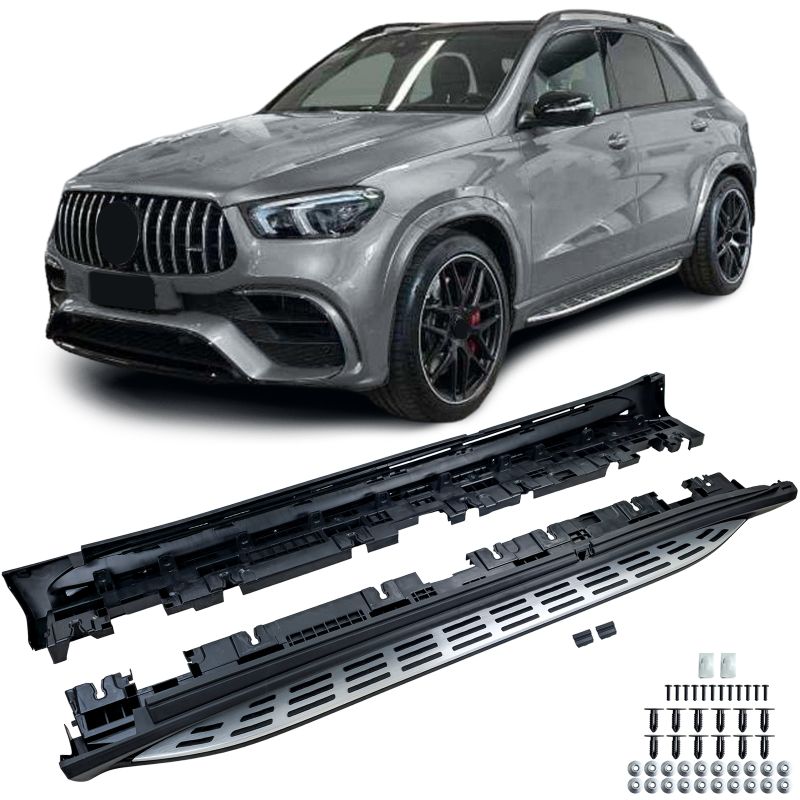 PEDANE LATERALI IN ALLUMINIO STILE OEM PER MERCEDES GLE V167 (2018-2023)