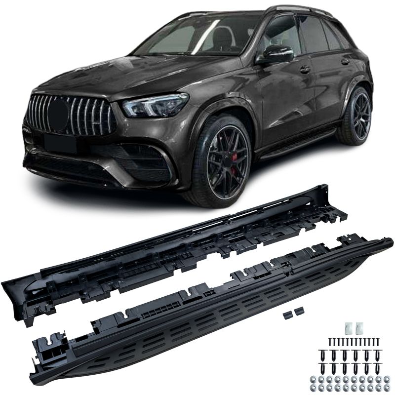 PEDANE LATERALI IN ALLUMINIO OE-LOOK "BLACK EDITION" PER MERCEDES GLE V167