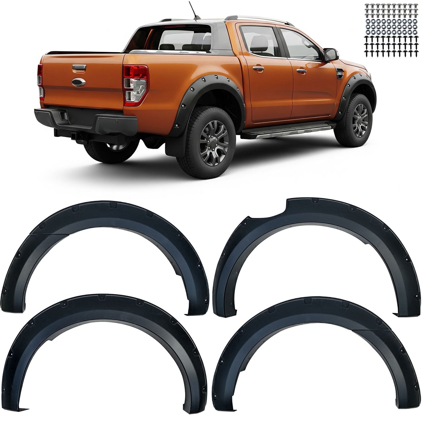 💫ART.8662 PARAFANGHI ALLARGATI PER FORD RANGER T7 T8 2015-2022💫