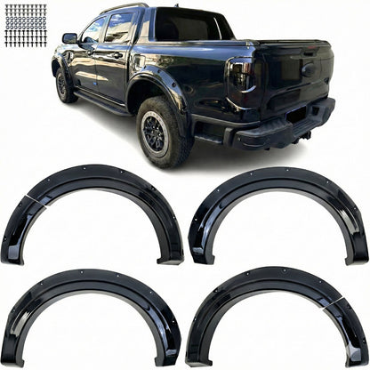 💫ART.8664 Parafanghi Allargati Nero Lucido Per FORD Ranger T9 2023+💫