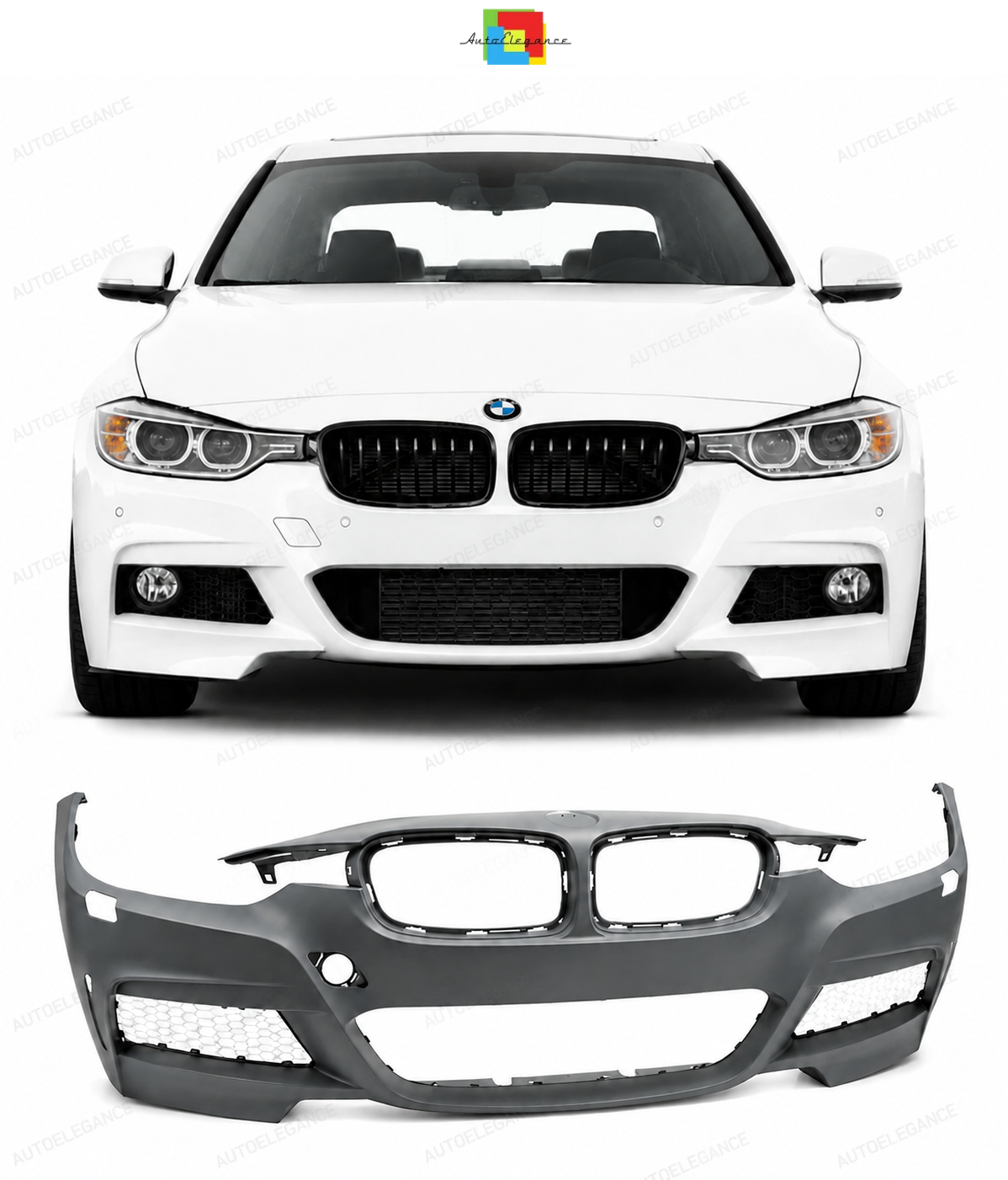 💫ART.10343 PARAURTI ANTERIORE SPORT PER BMW F30 / F31 2011-💫