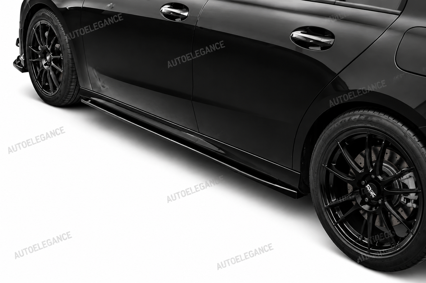 💫SOTTO MINIGONNE NERO LUCIDO PER MERCEDES CLASSE A W177💫