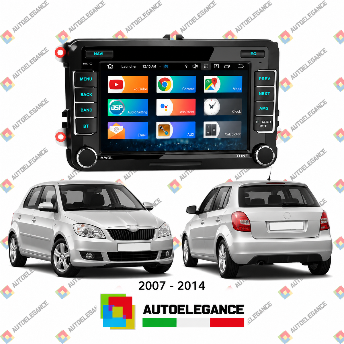 RADIO GPS ANDROID 14 PER SKODA FABIA 07-14