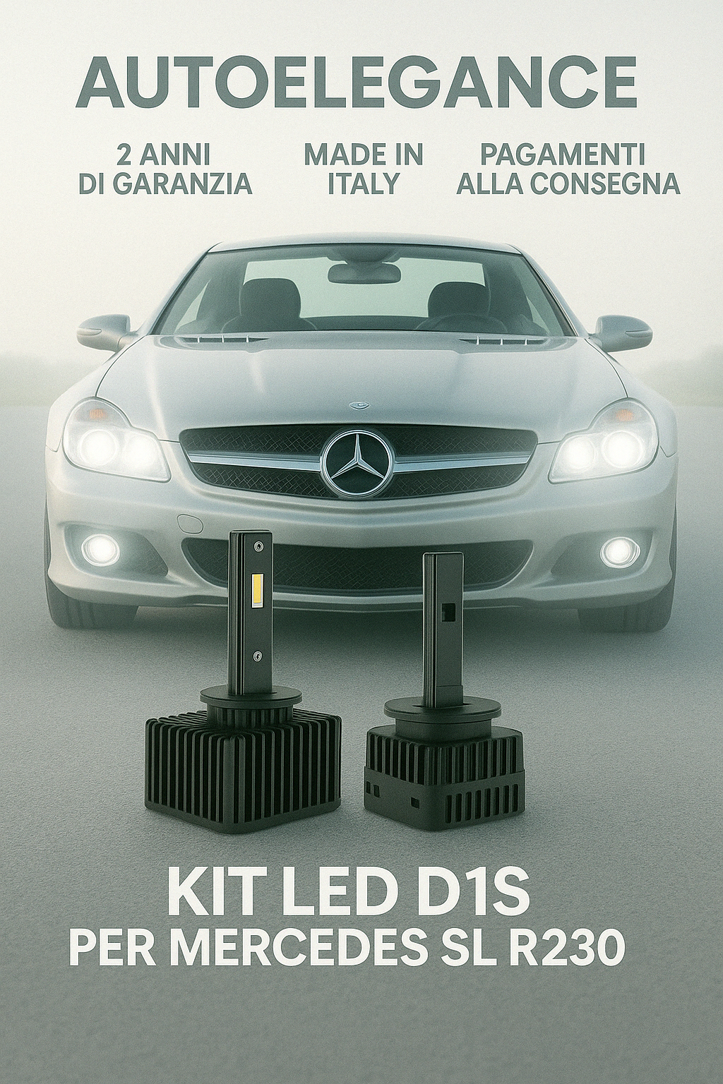 ⭐KIT XENON D1S 6000K ANABBAGLIANTI PER MERCEDES SL R230 – LUCE BIANCA POTENTE⭐