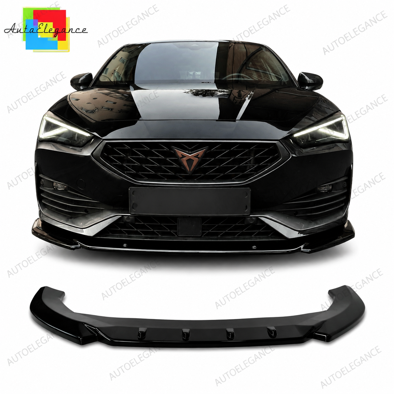 👉ART. 0876 SPLITTER CUPRA LEON 2020+ NERO LUCIDO👈