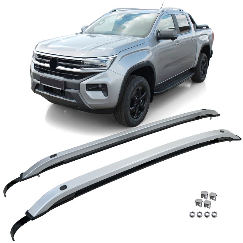 Barre da tetto in alluminio TENZO-R argento retrofit per VW Amarok dal 2022
