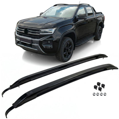 Binario del tetto in alluminio TENZO-R nero retrofit per VW Amarok II dal 2022