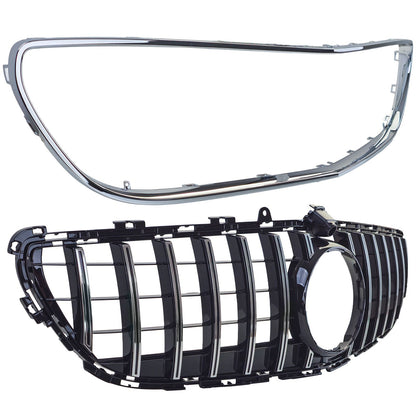 💫ART.8721 Griglia Nero Lucido con montanti Cromati per M.Benz CLS C218/X218 2014+💫