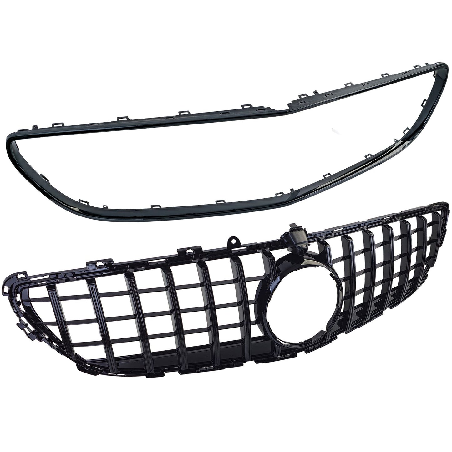 💫ART.8719 Griglia Anteriore per Mercedes CLS C218 / X218 Nero Lucido 2014+💫