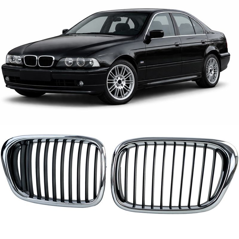 GRIGLIA SPORT NERO/CROMO DOPPIO RENE PER BMW SERIE 5 E39 (1995-2003)