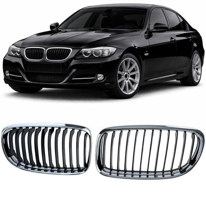 GRIGLIA SPORT NERO/CROMO DOPPIO RENE PER BMW SERIE 3 E90/E91 LCI (2008-2012)