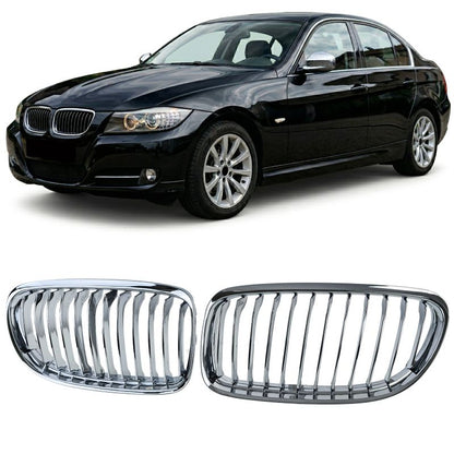 GRIGLIA SPORT CROMATA DOPPIO RENE PER BMW SERIE 3 E90/E91 LCI (2008-2012)