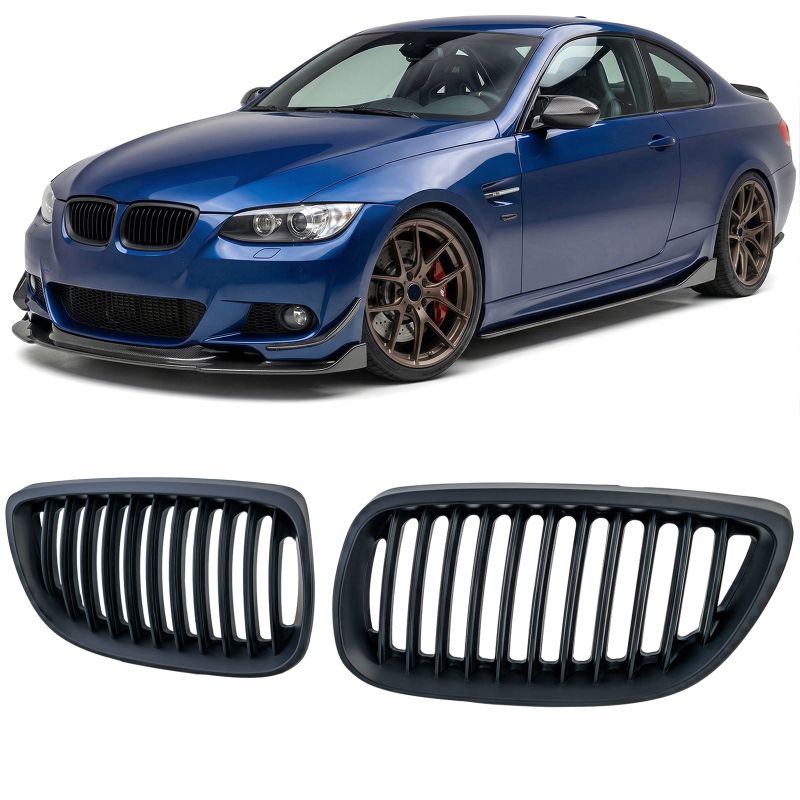 GRIGLIA DOPPIO RENE SPORT NERO OPACO PER BMW SERIE 3 E92/E93 (2006-2010)