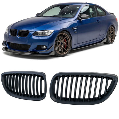 GRIGLIA DOPPIO RENE SPORT NERO OPACO PER BMW SERIE 3 E92/E93 (2006-2010)