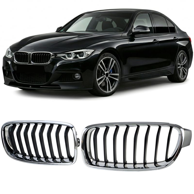 GRIGLIA SPORT NERO/CROMO DOPPIO RENE PER BMW SERIE 3 F30/F31 (2011-2019)