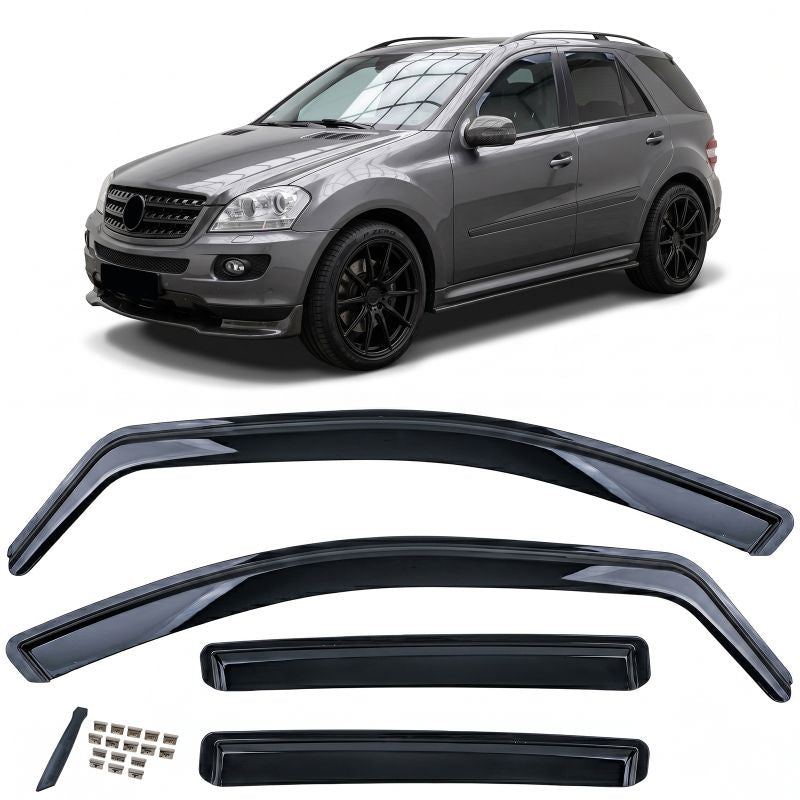 Deflettori Finestrini Nero Mercedes ML W164 2005-2011
