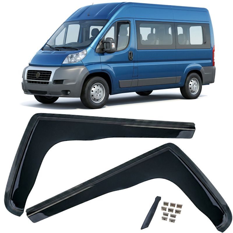 DEFLETTORI ARIA FINESTRINI NERI PER FIAT DUCATO (DAL 2006)