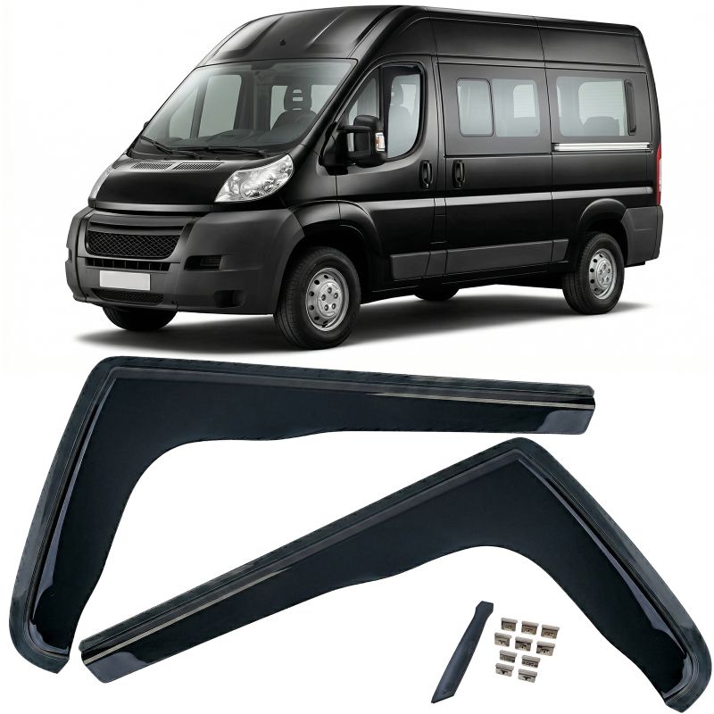 DEFLETTORI ARIA FINESTRINI NERI PER CITROËN JUMPER (DAL 2006)