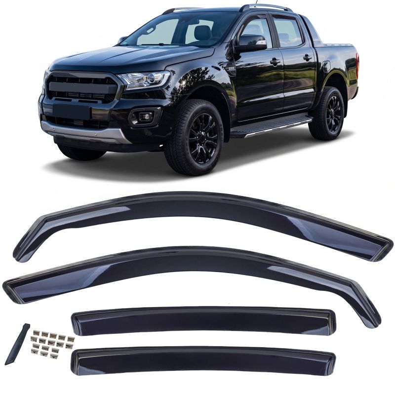 Deflettori Finestrini Nero Ford Ranger T8 2019-2022