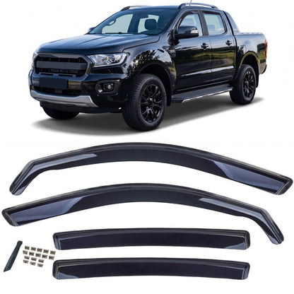 Deflettori Finestrini Nero Ford Ranger T8 2019-2022
