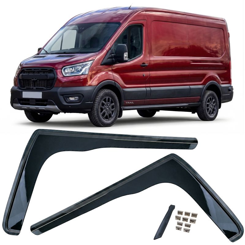 DEFLETTORI ARIA FINESTRINI NERI PER FORD TRANSIT CONNECT (2013-2020)