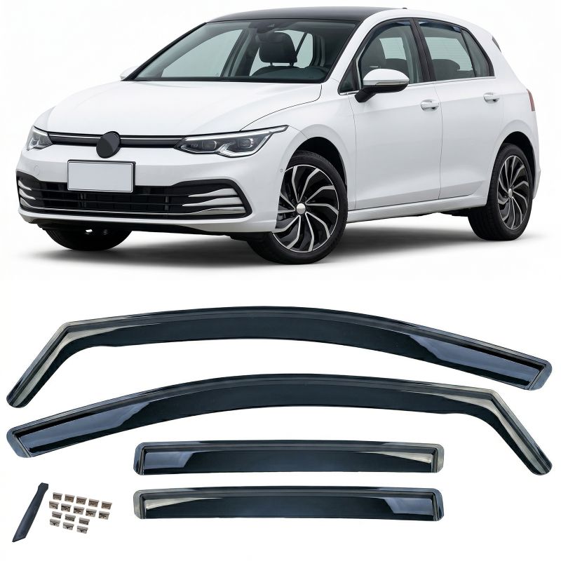 DEFLETTORI ARIA FINESTRINI NERI PER VW GOLF 8 (2019-2024)