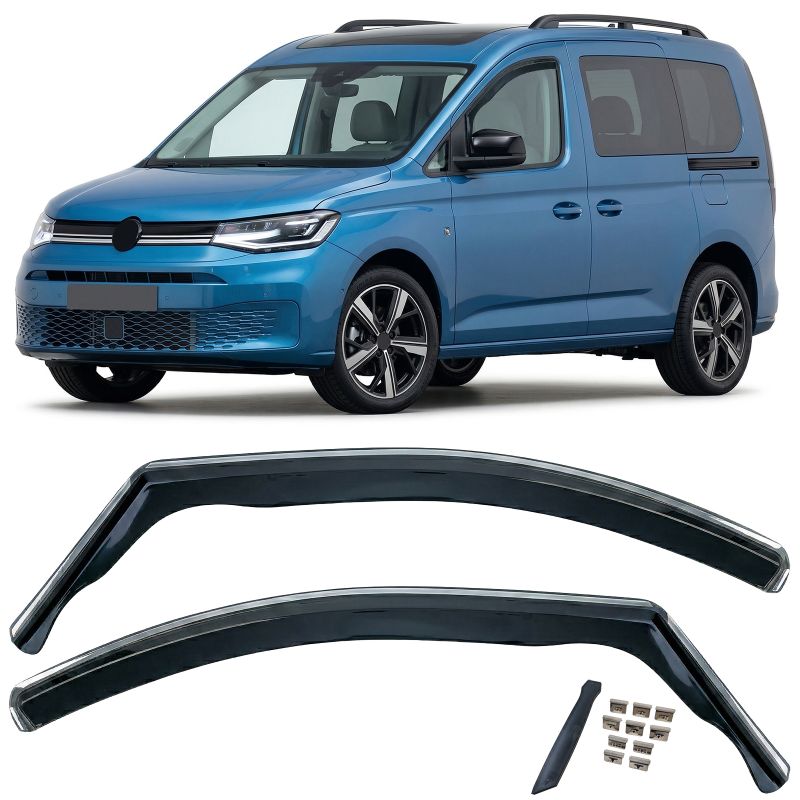 DEFLETTORI ARIA FINESTRINI NERI PER VW CADDY V SB (DAL 2020)