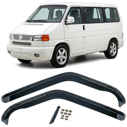 DEFLETTORI ARIA FINESTRINI NERI PER VW T4 TRANSPORTER / BUS (1990-2003)