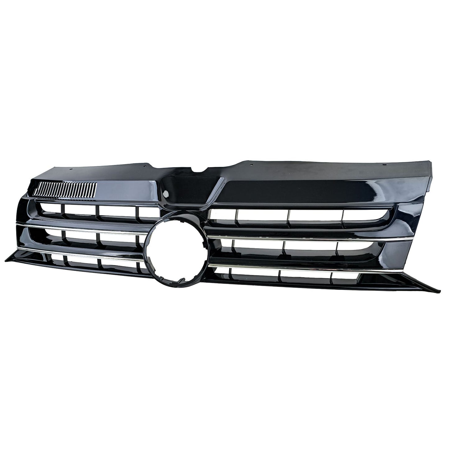 💫ART.8777 Griglia Anteriore Nera Lucida con inserti cromati – VW T5 (2009–2015)💫